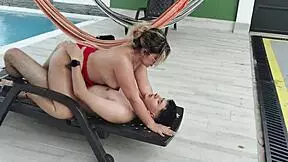 hey you put that sunscreen on my fat latina ass now and fuck me with your monster cock