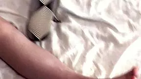 Bisexual Blonde Milf Toes Fetish: Mature Covers Young Brunette's Red Varnish Feet in Outdoor Doggystyle