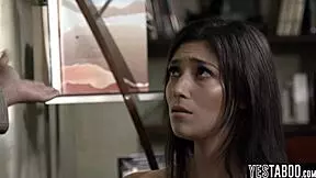 innocent teen student ready for milf threesome pounding at school