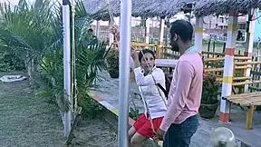 indian bhabhi punam spreads wet hairy pussy for servant's deepthroat blowjob and missionary creampie in bedroom