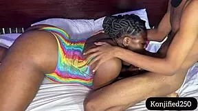 horny ebony slut gets her tight pussy stretched by thick african bbc so good