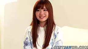 check out sexy japanese arisa ando slurping cock with her furry pussy then taking creampie