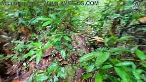 thai babe hikes forest then bends over for raw pussy pounding??