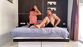 stepdad roughly pounds stepdaughter's tight pussy in hotel room frenzy.