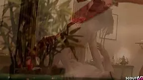 Lana Violet's tanned pussy rides big cock client at massage parlor