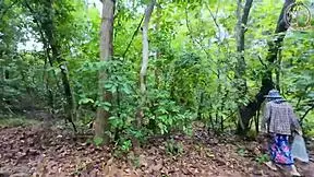 thai babe hikes forest then bends over for raw pussy pounding??