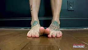 Sabrina the big titted german brunette cutie blows my huge cock till facial cumshot