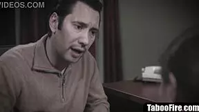 Troubled Brunette Teen Licked and Fucked Hard Bent Over by Counselor After Class