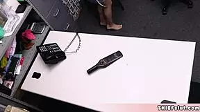 cute asian shoplifter caught petite eastern mini pussy bent over doggystyle rough fucked reality