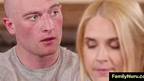 stepmom sneaks into our nuru massage for wild threesome pounding! 😈💦🔥