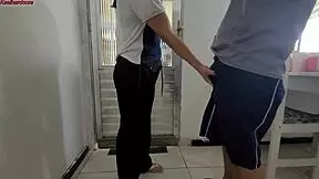 your neighbor keeps sending her stepdaughter over for eggs but is she really just craving your monster cock pounding her tight pussy?