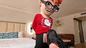 ho ho ho lulu chu bounce on my monster cock deepthroat creampie christmas style!