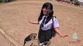 damn, peruvian student slut's tight ass takes endless hard cock pounding for creamy anal finish