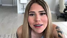 uh brace face stepdaughter arabella mae gets her way with daddy fantasy... hot!