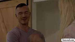 Stud Derek Kage Bareback Pounds Horny TS Aubrey Kate's Ass