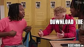 horny big ass student can't resist getting gangbanged by friends and teacher's big dick