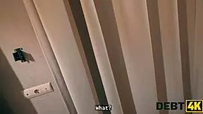 Debt4k Russian Smokes, Fails Rent, Pays with Shaved Pussy and All-Holes Anal Fuck