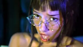 colombian girl in glasses and miniskirt reads steamy poetry while teasing in pantyhose