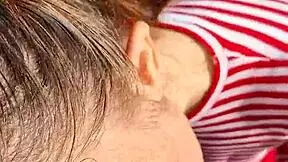 Fucked skinny tanned neighbor girl next door's sloppy wet mouth pov cum swallow in forest nature outdoors