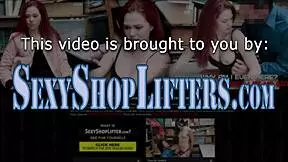 Milf and Teen Shoplifters Punished with Blowjobs and 3some