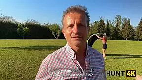 hunt4k pickup guy fucks big tits cheating babe outdoors at pond