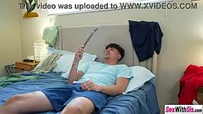 stepbro's horny small tits stepsister kylie quinn demands deepthroat law