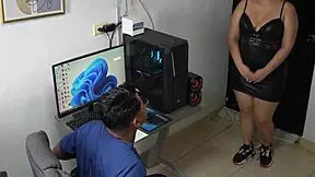 wanna watch this busty latina babe get her ass pounded hard in the office?