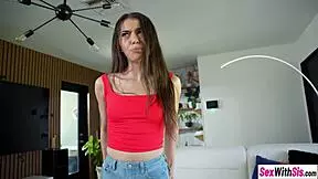 stepbro's horny small tits stepsister kylie quinn demands deepthroat law