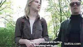 Tight teen's narrow pussy and ass get penetrated hard