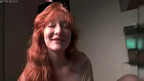 juicy redhead aryan queen gives deep big ass blowjob