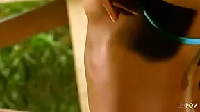 Kinky Tanned Teen Rips Clothes And Plugs Dripping Cunt With Toys