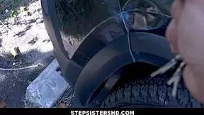 Tiny latina stepsister kitty carrera sucks johnny tattoo's dick after car crash pov taboo