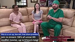 serena morgan endures anal fingering humiliation in latex sports physical exam