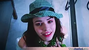 cosplay fuck with my stepsis on st patricks day she is so cute in this funny outfit!