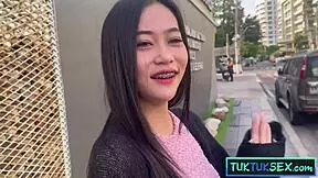 tiny thai teen picked up on street fucked hard riding huge cock