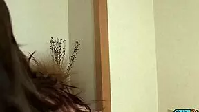 old dude creampies young big tits babe then she deepthroats his super fat cock after dinner