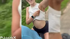 naughty latina biker babe bends over for monster cock pounding on beach doggystyle