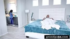 Young Latina Nurse Grants Old Man's Big Cock Wish!