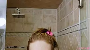 my heart races watching radiant teen 18+ blonde shower so innocent yet tempting