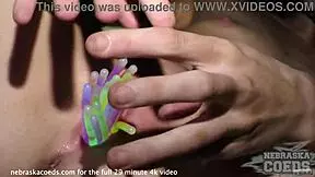 hey check out petite spinner jesse empera stuffing panties glowstick gaping pussy on sofa