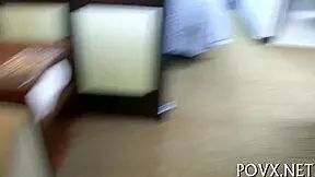 Porn Model Mena Li Sucks Cock in Rough POV Blowjob Competition Game