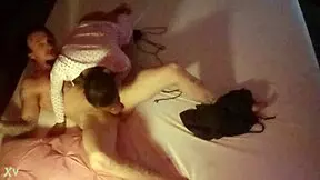 young ebony teen drops to knees for massive interracial cock sucking