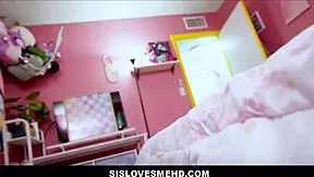 cute blonde stepsis nikki zee pranks bro then rides his big cock to orgasm pov