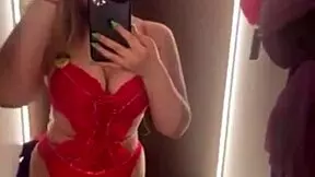 Amateur teen squirts hard from public fingering and anal fucking in changing room