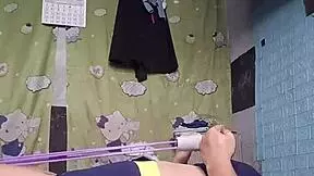 Petite Asian Babe's Tight Workout Fitness Tease