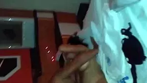 left my cuck hubby locked up to get pounded by his two buddies missionary style 😈