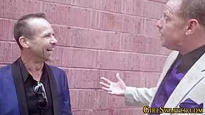 stockings-clad stepteen 18+ bends over for stepdad's monster cock jizz facial