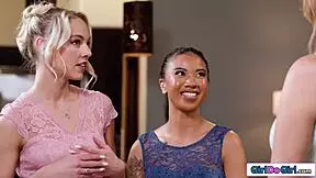 stepmom's forbidden cravings for stepdaughter's shaved pussy taste so good!