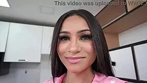 18yo brazilian cutie tries double anal on monster cocks but quits fast