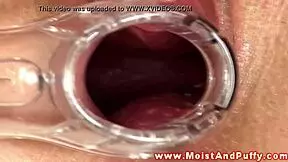 Puffy Peach Teen Gapes Cunt Wide With Speculum Toy!